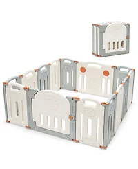 Costway Baby 14 Panel Foldable Playpen Activity Center
