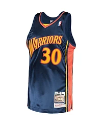 Men's Mitchell & Ness Stephen Curry Navy Golden State Warriors 2009 Hardwood Classics Authentic Jersey