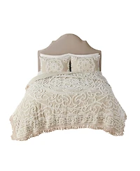 Madison Park Laetitia Medallion Fringe 3-Pc. Quilt Set, Full/Queen