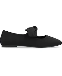 Journee Collection Women's Seralinn Bow Square Toe Flats