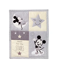 Disney Baby Mickey Mouse Gray/Yellow 4-Piece Crib Bedding Set by Lambs & Ivy