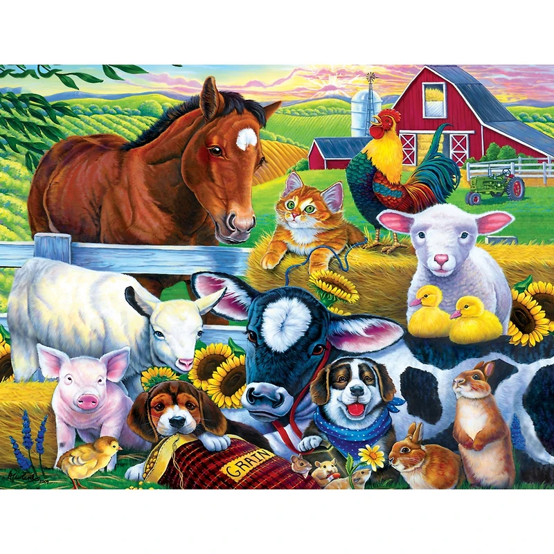 Masterpieces World of Animals - Farm Friends 100 Piece Jigsaw Puzzle