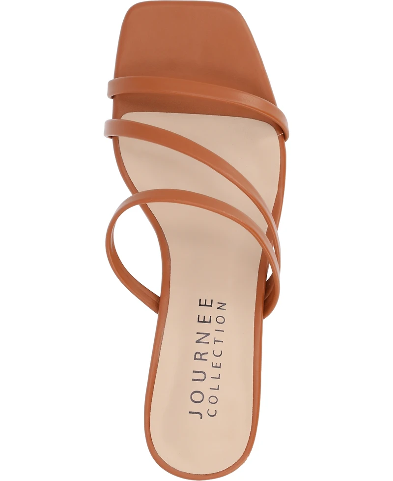 Journee Collection Women's Takarah Strappy Asymmetrical Wedge Sandals