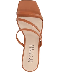 Journee Collection Women's Takarah Strappy Asymmetrical Wedge Sandals