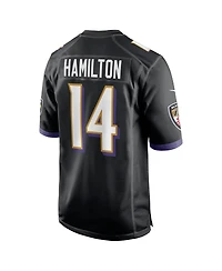Men's Nike Kyle Hamilton Black Baltimore Ravens 2022 Nfl Draft First Round Pick Game Jersey