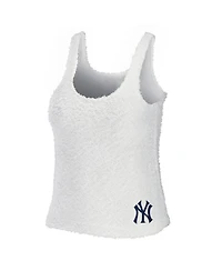 Women's Wear by Erin Andrews Cream New York Yankees Cozy Lounge Tank Top and Pants Set