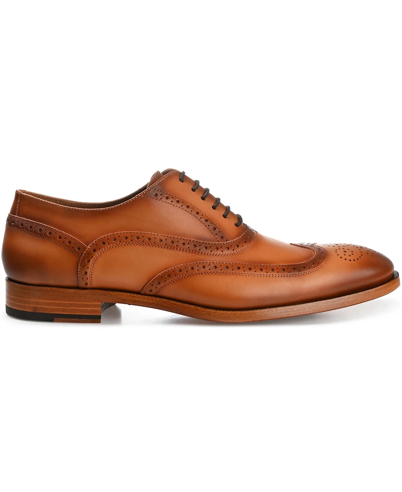 Taft Men's Beck Handcrafted Brogue Wingtip Leather Dress Shoes