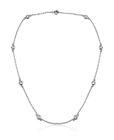 Sterling Silver Clear Cubic Zirconia Necklace
