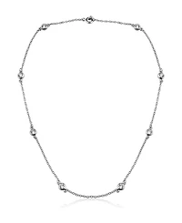 Sterling Silver Clear Cubic Zirconia Necklace