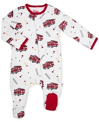 Easy = Magnetic Close Baby Boys Footed Coverall