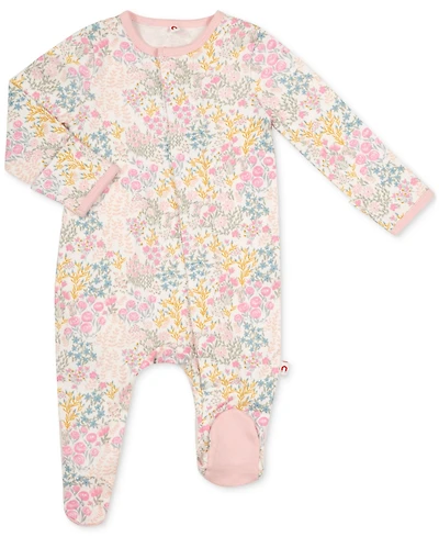Easy = Magnetic Close Baby Girls Footed Coverall