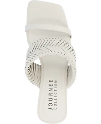 Journee Collection Women's Monyka Woven Double Band Dress Sandals