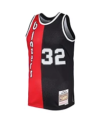 Men's Mitchell & Ness Bill Walton Red, Black Portland Trail Blazers Hardwood Classics 1976-77 Split Swingman Jersey