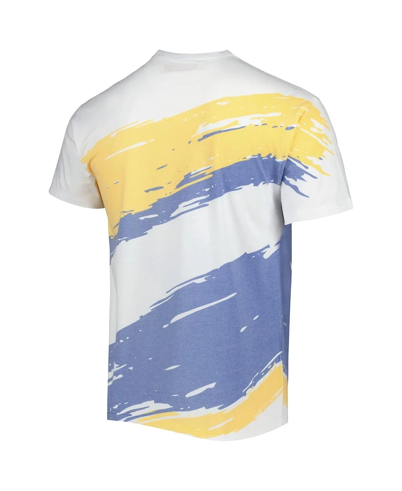 Men's Mitchell & Ness White North Carolina A&T Aggies Paintbrush Sublimated T-shirt