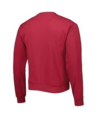 Men's League Collegiate Wear Crimson Alabama Tide 1965 Arch Essential Fleece Pullover Sweatshirt