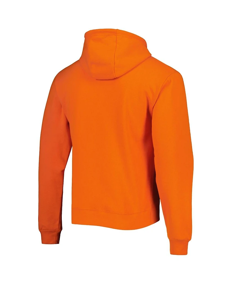Men's League Collegiate Wear Orange Clemson Tigers Arch Essential Fleece Pullover Hoodie