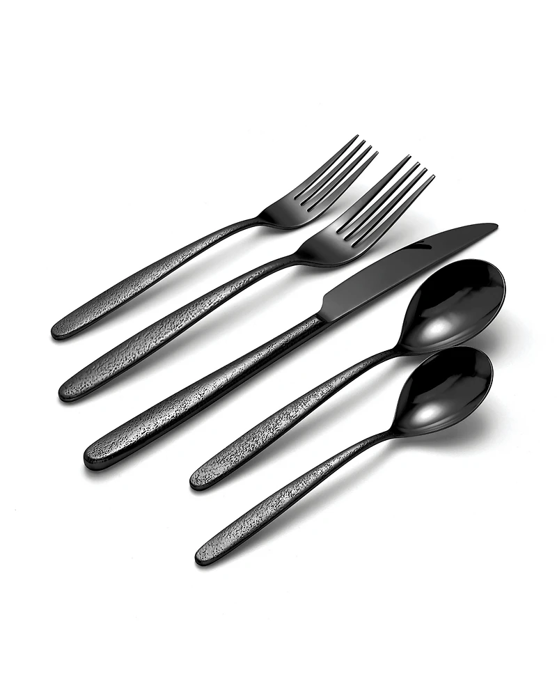 Oneida Storm Black 20 Piece Everyday Flatware Set, Service For 4