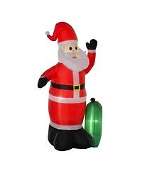 8ft Christmas Inflatable Santa Claus w/ Gift Bag Outdoor Decorations