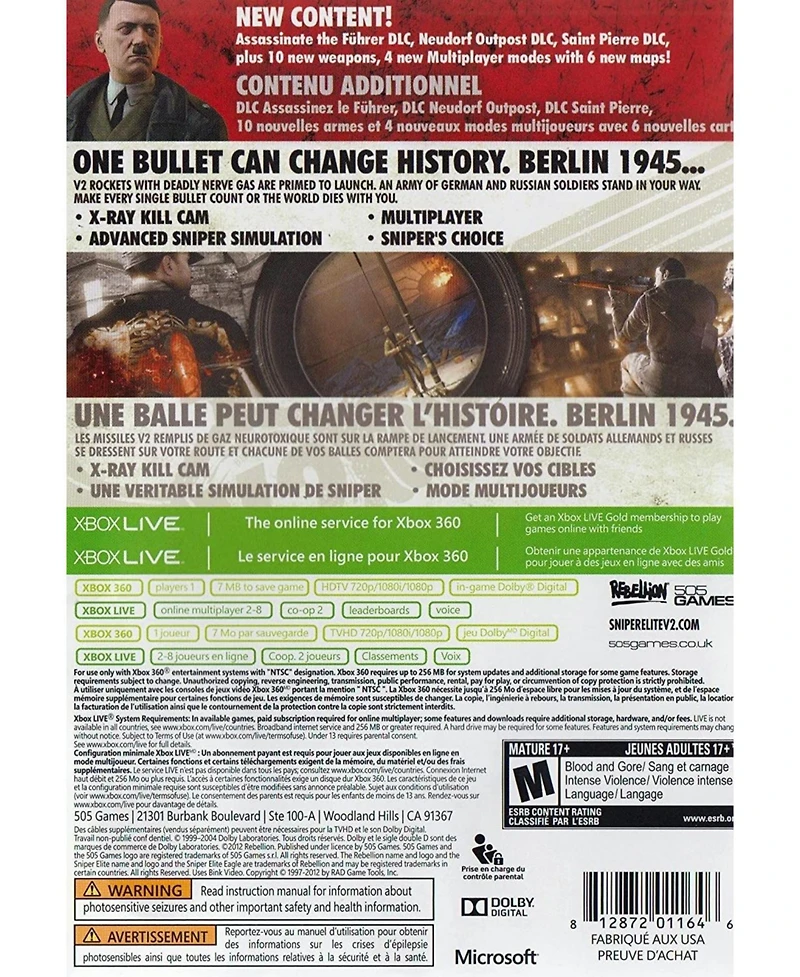 Sniper Elite V2 - Silver Star Edition - Xbox 360