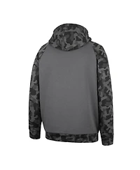 Men's Colosseum Charcoal Notre Dame Fighting Irish Oht Military-Inspired Appreciation Camo Stack Raglan Pullover Hoodie