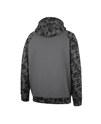 Men's Colosseum Charcoal Iowa Hawkeyes Oht Military-Inspired Appreciation Camo Stack Raglan Pullover Hoodie