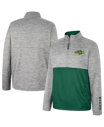 Men's Colosseum Gray Ndsu Bison John Half-Zip Jacket