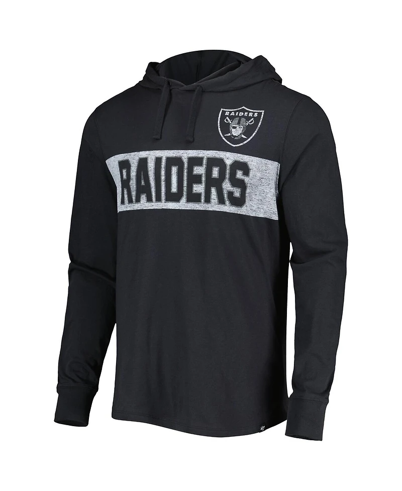 Men's '47 Brand Black Las Vegas Raiders Field Franklin Pullover Hoodie