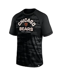 Men's Fanatics Chicago Bears Blackout Hail Mary Raglan T-shirt