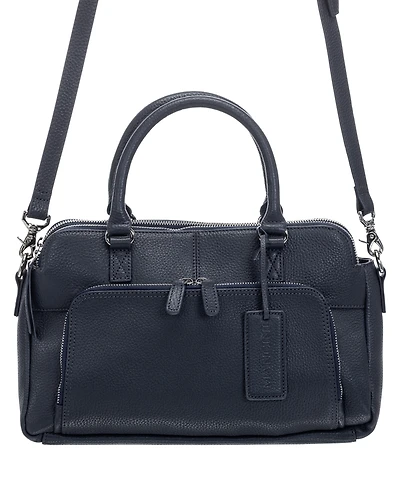 Mancini Women's Pebbled Jennifer Satchel Bag