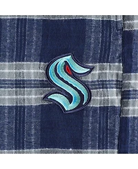 Men's Deep Sea Blue, Gray Seattle Kraken Big and Tall T-shirt Pajama Pants Sleep Set