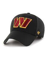 Men's '47 Brand Black Washington Commanders Mvp Adjustable Hat