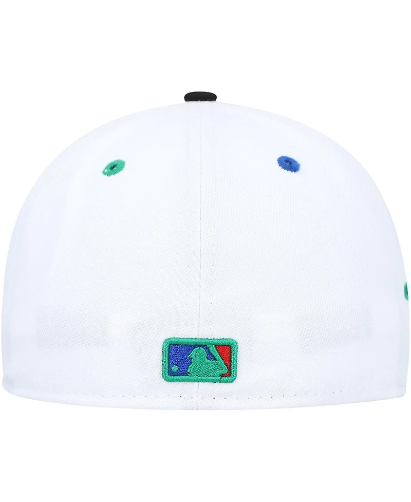 Men's New Era White, Black Toronto Blue Jays 25th Anniversary Primary Eye 59FIFTY Fitted Hat