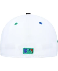 Men's New Era White, Black Toronto Blue Jays 25th Anniversary Primary Eye 59FIFTY Fitted Hat