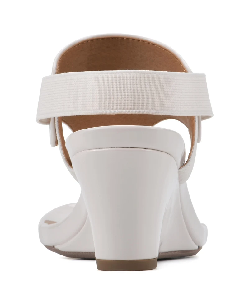 White Mountain Women's All Dres Wedge Sandals