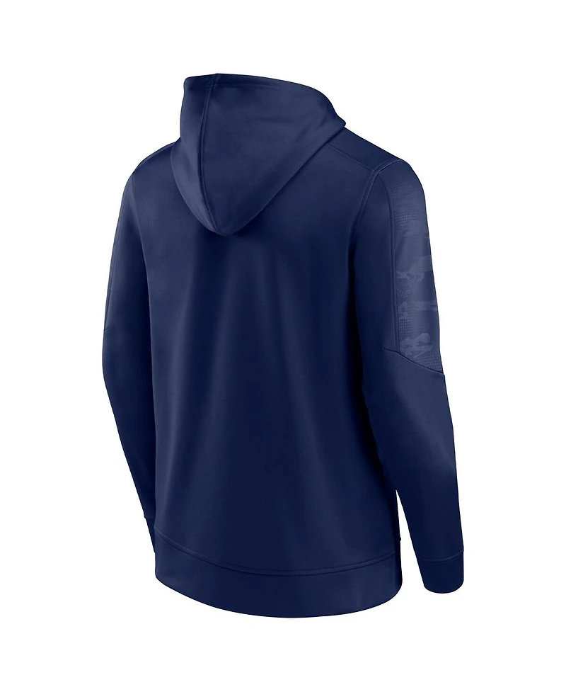 Men's Fanatics Navy West Virginia Mountaineers On The Ball Pullover Hoodie