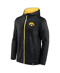 Men's Fanatics Black Iowa Hawkeyes Ball Carrier Full-Zip Hoodie