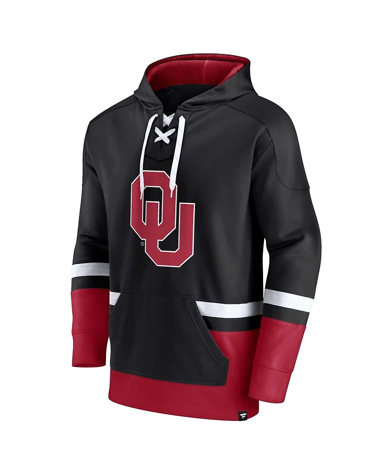 Men's Fanatics Black Oklahoma Sooners First Battle Pullover Hoodie