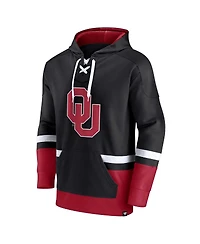 Men's Fanatics Black Oklahoma Sooners First Battle Pullover Hoodie