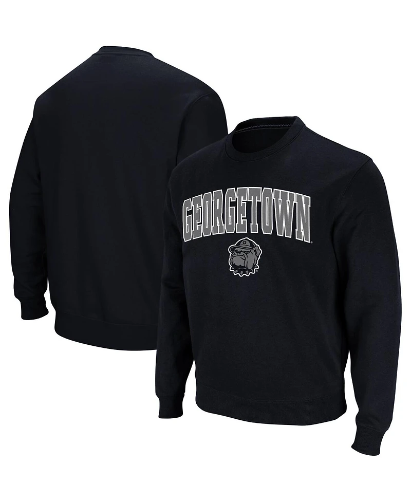 Colosseum Men's Georgetown Hoyas Arch and Logo Crew Neck Sweatshirt