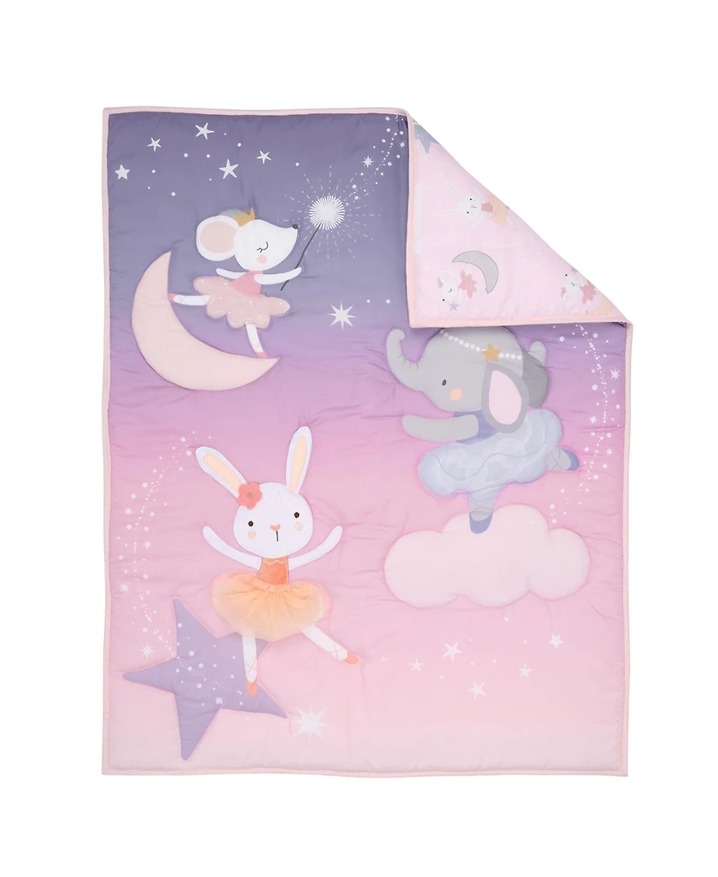 Bedtime Originals Tiny Dancer 3-Piece Ballet Baby Crib Bedding Set - Elephant