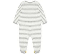 Little Me Baby Boys Long Sleeved Striped Lion Footed Coverall