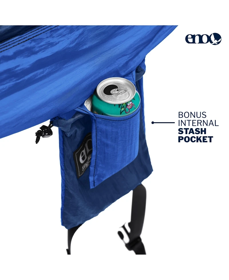 Eno SingleNest Hammock - Lightweight, 1 Person Portable Hammock - For Camping, Hiking, Backpacking, Travel, a Festival, or the Beach - Navy/Royal
