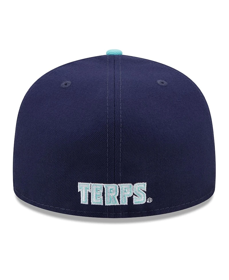 New Era Men's Navy, Light Blue Maryland Terrapins 59FIFTY Fitted Hat