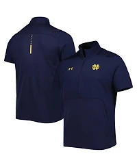 Men's Under Armour Navy Notre Dame Fighting Irish Motivate 2.0 Half-Zip Jacket