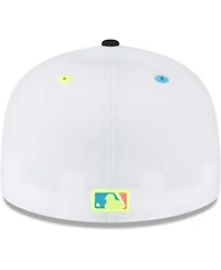 Men's New Era White New York Yankees Neon Eye 59FIFTY Fitted Hat