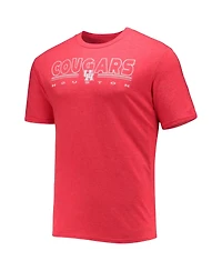 Men's Concepts Sport Heathered Charcoal and Red Houston Cougars Meter T-shirt Pants Sleep Set