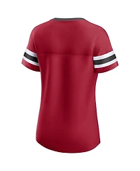 Women's Fanatics Red Tampa Bay Buccaneers Original State Lace-Up T-shirt