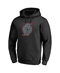 Men's Fanatics Black Portland Trail Blazers Static Logo Pullover Hoodie