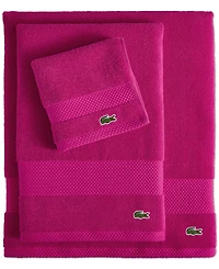Lacoste Home Heritage Anti-Microbial Supima Cotton Washcloth, 13" x