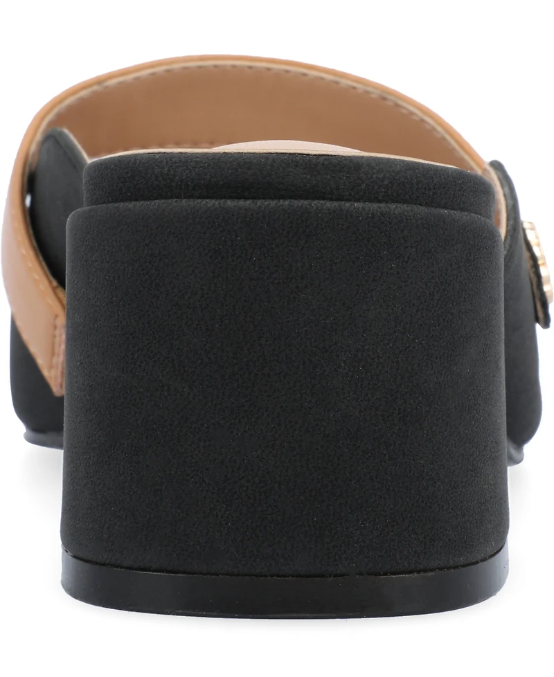 Journee Collection Women's Dalla Block Heel Mary Jane Mules
